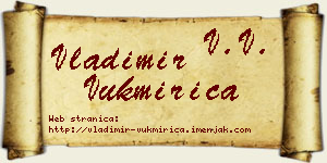 Vladimir Vukmirica vizit kartica